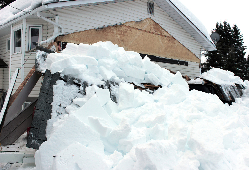 Residence Buried in Snow After a Winter Storm