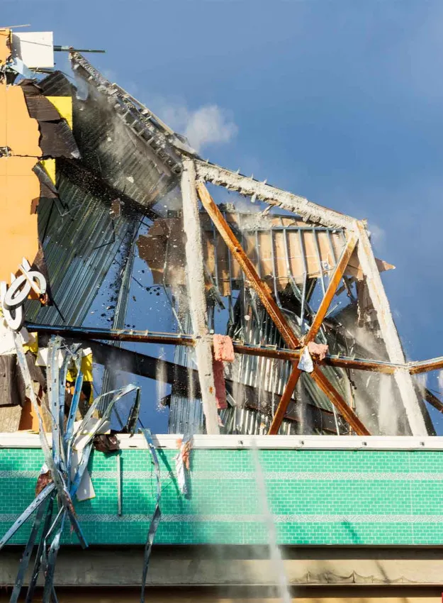 Commercial Building Damaged by an Earthquake