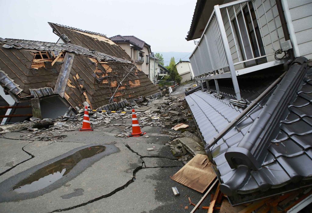 Residential Homes Destroyed by an Earthquake