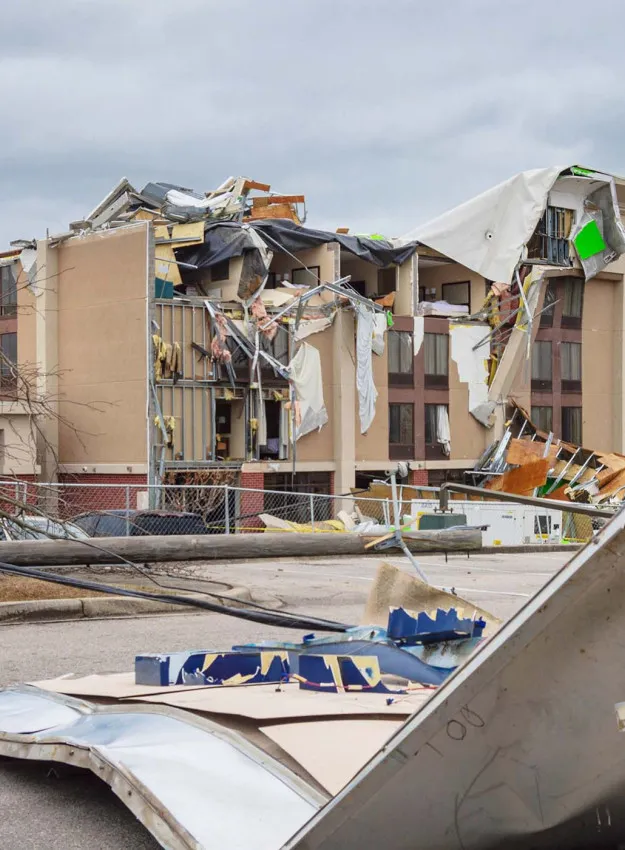 Commercial Building Destroyed by a Tornado