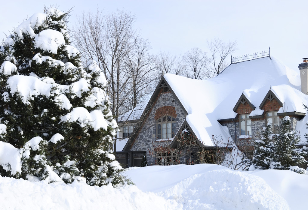 Large Home in Snow