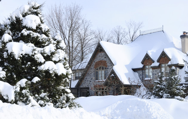 Large Home in Snow