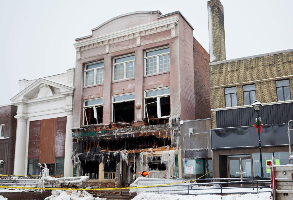 Commercial Building Destroyed by a Fire