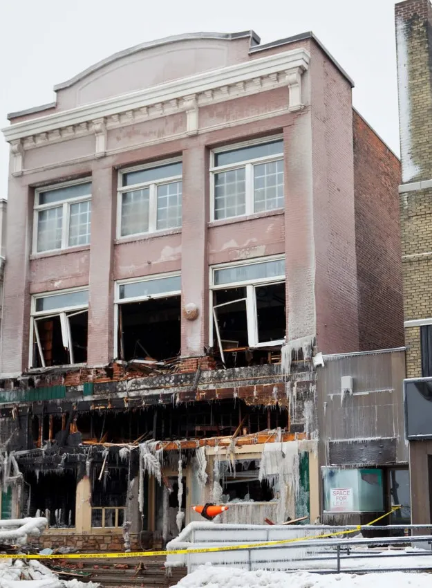 Commercial Building Destroyed by a Fire