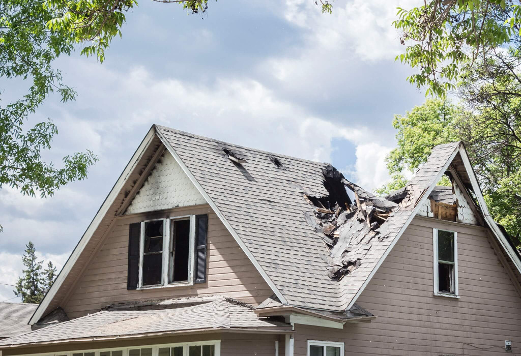 Home Damaged by a Fire